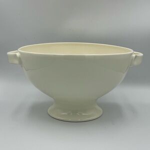 Pottery Barn Studio Ivory by Barbara Eiger Large Pedestal Serving Bowl